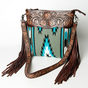 American Darling Cross Body Hand Tooled Saddle Blanket Genuine Leather Western Women Bag Handbag Purse | Crossbody for |Cute